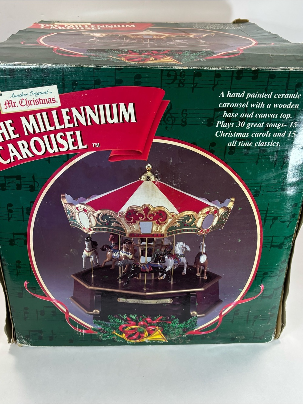 Mr. Christmas Carousel Animated Musical Millennium Edition Plays 30 Song In Box